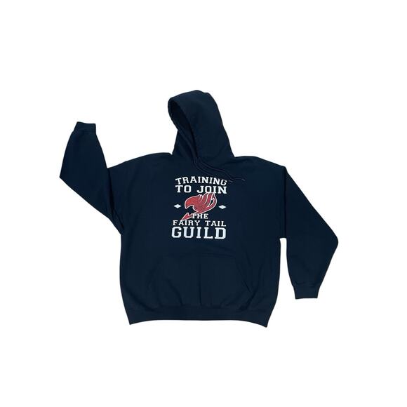 Gildan Heavy Black Hoodie Women’s 2XL ~Training To Join The Fairy Tail Guild - Picture 1 of 8